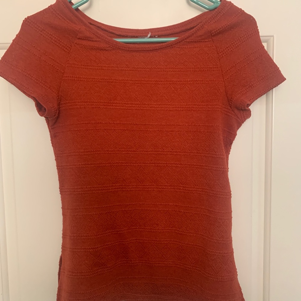 Knit Orange Top- perfect for fall
